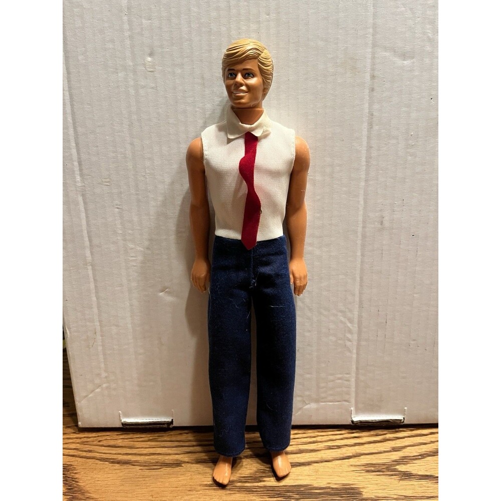 Vintage Barbie Ken Red Tie White Shirt 1980’s-1990’s Action Figure